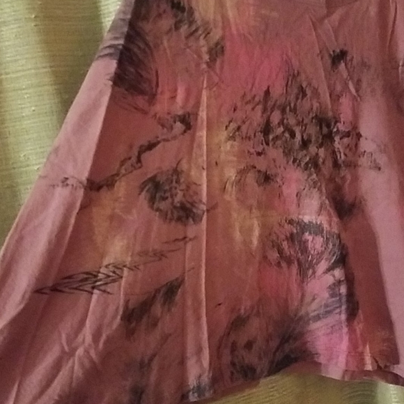 Purple Racerback Feather Patterned Tee - Picture 2 of 4